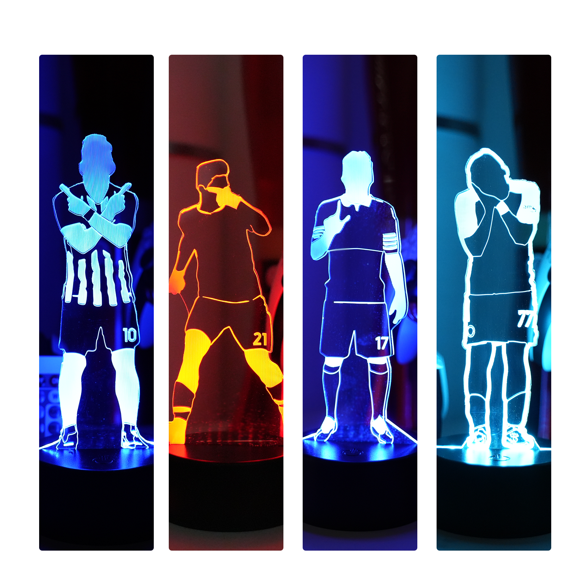 Lampada 3D R. Ntamack Rugby - Luce Notturna LED Tattile, Illusione 3D - Idea Regalo Di Natale Unica Per Ragazzi E Adulti - 2