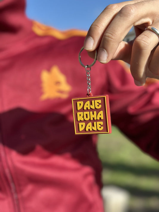 Portachiavi Daje Roma Daje 4cm in gomma super rifinito regalo per tifosi roma