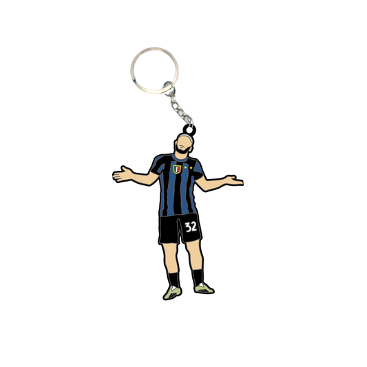 SPECIAL EDITION - DiMash Portachiavi in gomma 8cm con scudetto e stelle super rifinito