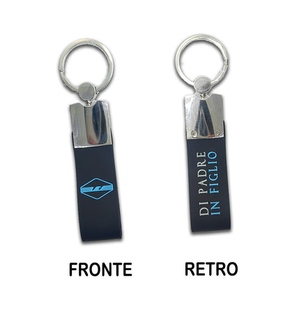Portachiavi luxury Metallo e gomma DI PADRE IN FIGLIO e Aquila stilizzata scritte in rilievo idea regalo per tifosi lazio