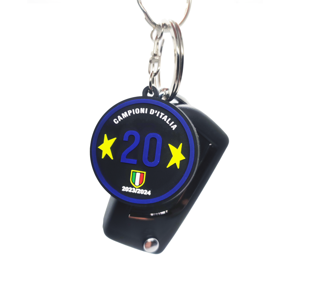 SPECIAL EDITION Celebrativo 20 Scudetto Portachiavi stelle e tricolore gadget per tifosi interisti