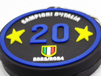 SPECIAL EDITION Celebrativo 20 Scudetto Portachiavi stelle e tricolore gadget per tifosi interisti