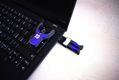 FOOTBALL USB Pendrive 3.0 da 32GB con forma  R.Baggio 10 alta velocità superspeed