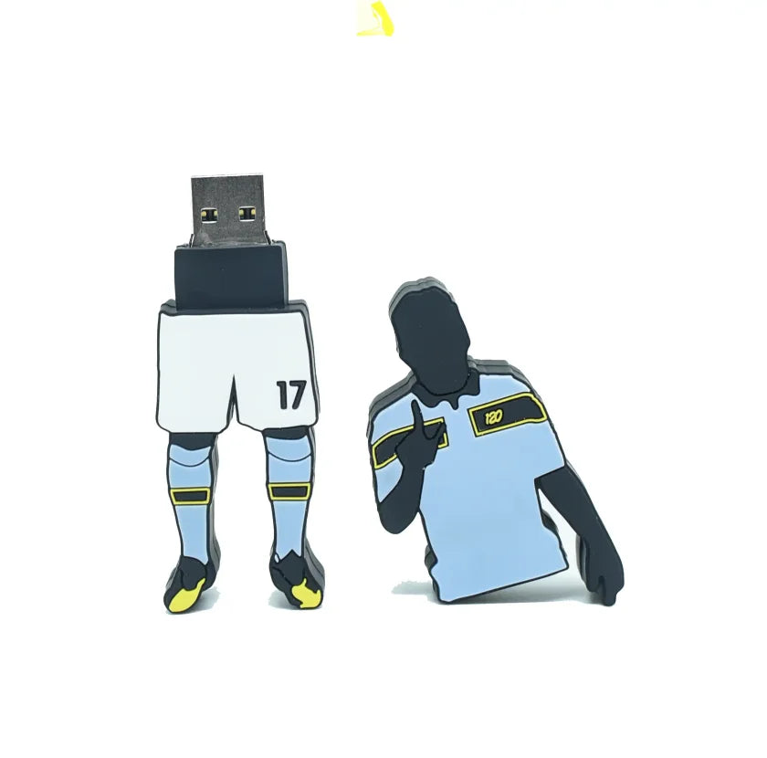 FOOTBALL USB Pendrive 3.0 da 32GB con forma Ciro Immobile maglia biancoceleste superspeed