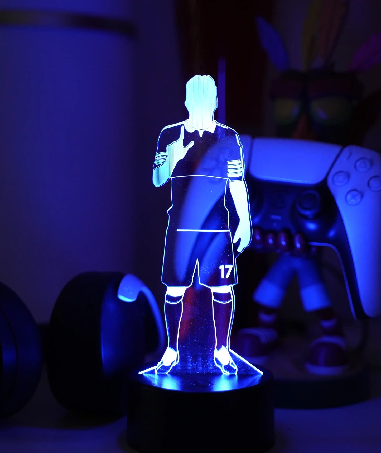 Football LED - Lampada 3D forma Immobile con 7 colori , 5 modalità e telecomando incluso + PORTACHIAVI OMAGGIO