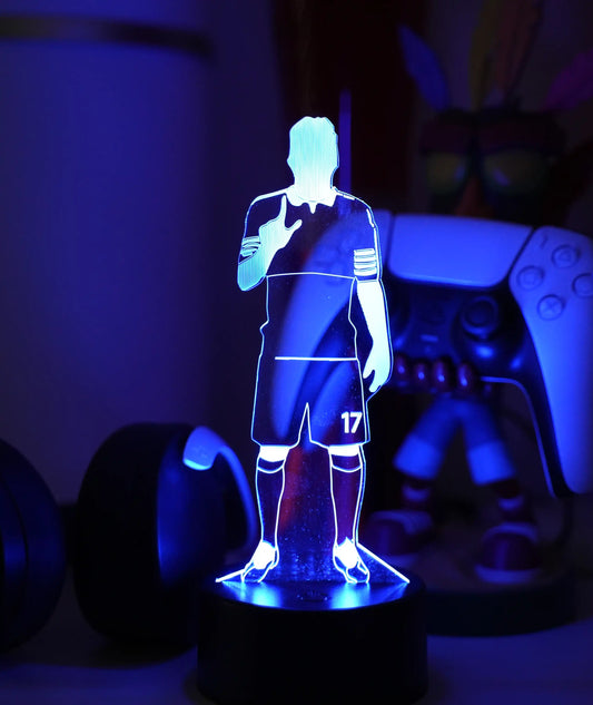 Football LED - Lampada 3D forma Immobile con 7 colori , 5 modalità e telecomando incluso + PORTACHIAVI OMAGGIO