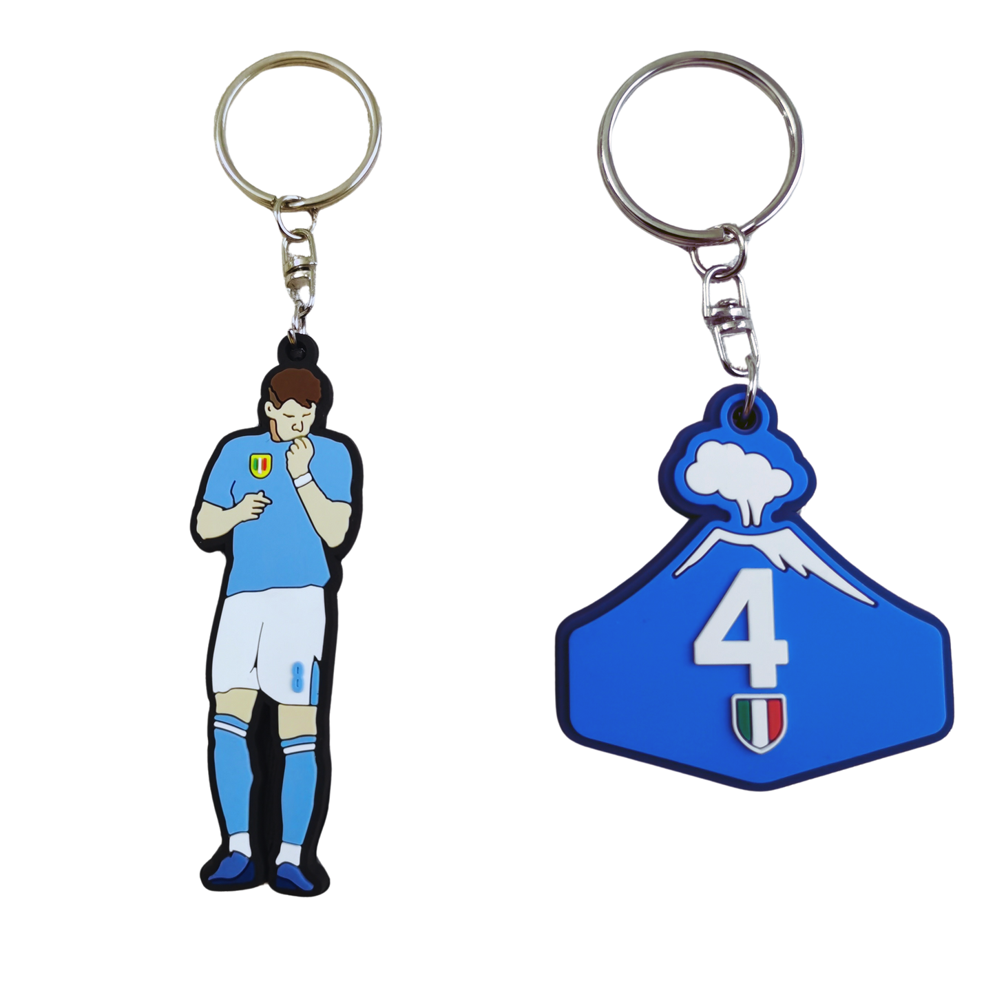 PACK AZZURRO -Portachiavi 4 Scudetto Napoli Campione Vesuvio + McFratm SPECIAL EDITION 2025