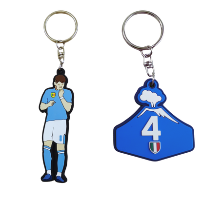 PACK AZZURRO -Portachiavi 4 Scudetto Napoli Campione Vesuvio + McFratm SPECIAL EDITION 2025