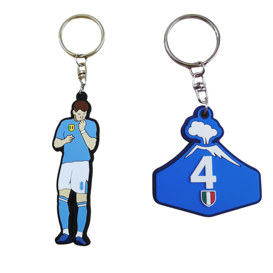 PACK AZZURRO -Portachiavi 4 Scudetto Napoli Campione Vesuvio + McFratm SPECIAL EDITION 2025