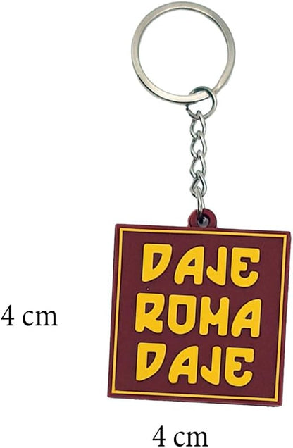 Portachiavi Daje Roma Daje 4cm in gomma super rifinito regalo per tifosi roma