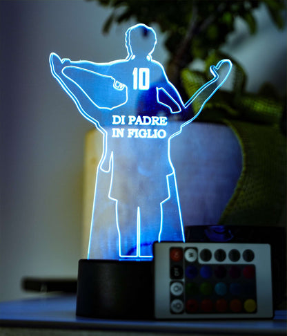 Football LED - Lampada 3D con 7 colori e 5 modalità e telecomando incluso DI PADRE IN FIGLIO