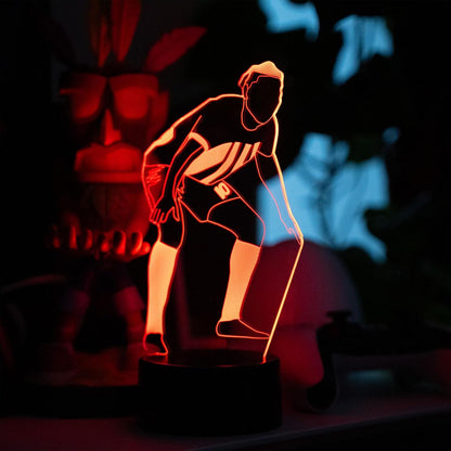 Football LED - Lampada 3D Leao con 7 colori, 5 modalità e telecomando incluso per tifosi milan PORTACHIAVI OMAGGIO