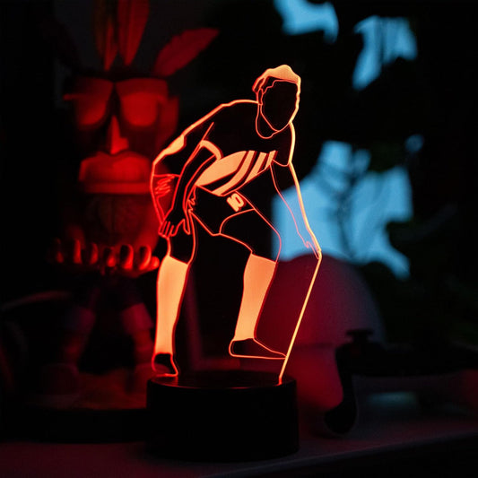 Football LED - Lampada 3D Leao con 7 colori, 5 modalità e telecomando incluso per tifosi milan PORTACHIAVI OMAGGIO