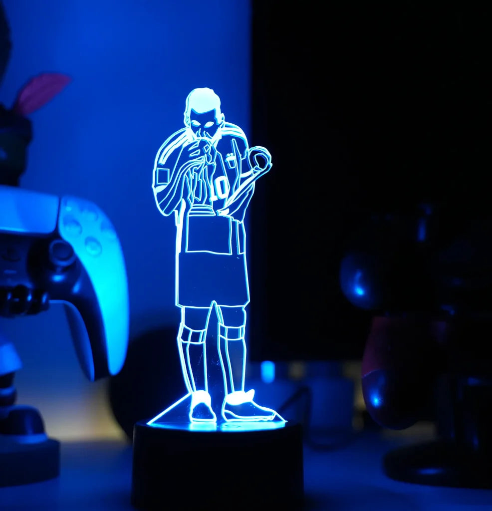Football LED - Lampada 3D forma Messi con 7 colori 5 modalità e telecomando incluso