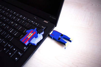 FOOTBALL USB Pendrive 3.0 da 32GB con forma Messi barcelona alta velocità superspeed