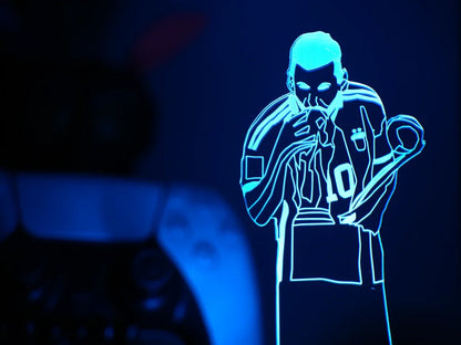 Football LED - Lampada 3D forma Messi con 7 colori 5 modalità e telecomando incluso