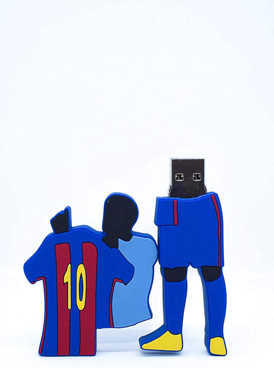 FOOTBALL USB Pendrive 3.0 da 32GB con forma Messi barcelona alta velocità superspeed