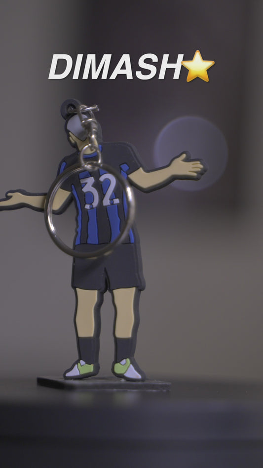 SPECIAL EDITION - DiMash Portachiavi in gomma 8cm con scudetto e stelle super rifinito