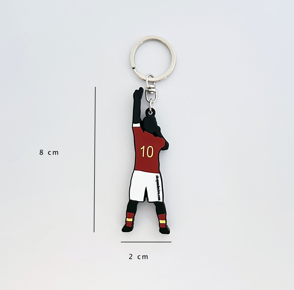 Portachiavi Totti Capitano maglia roma 8cm in gomma super rifinito regalo tifosi roma