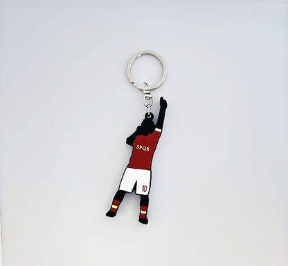 Portachiavi Totti Capitano maglia roma 8cm in gomma super rifinito regalo tifosi roma