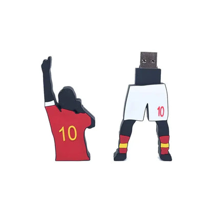 FOOTBALL USB Pendrive 3.0 da 64GB con forma Totti capitano maglia roma alta velocità superspeed