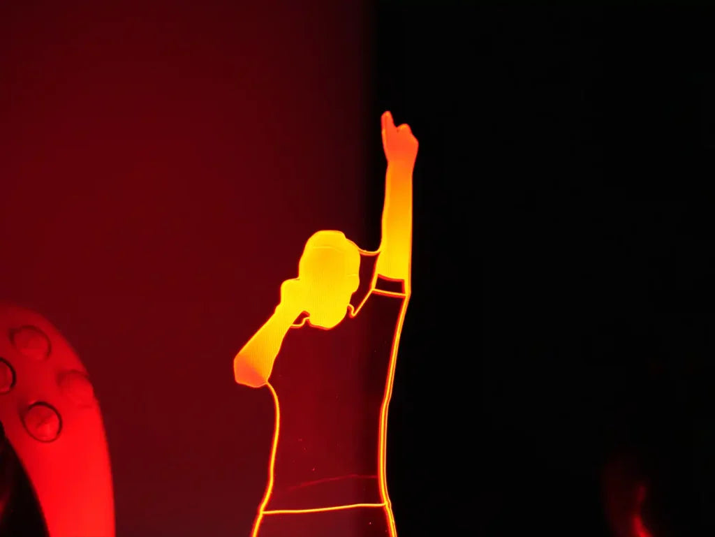 Football LED - Lampada 3D forma Totti con 7 colori , 5 modalità e telecomando incluso